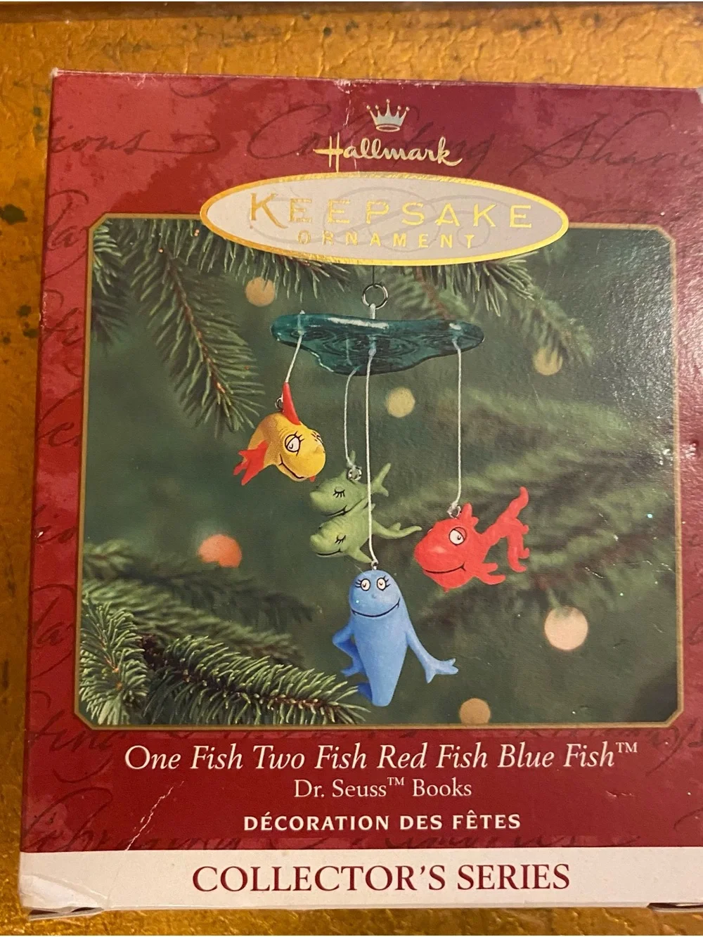 Hallmark Dr. Seuss One Fish Two Fish Ornament - Blue, Red, Yellow, Green